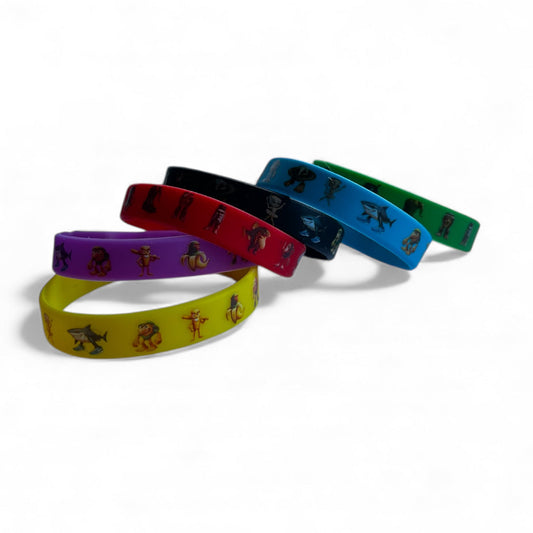 Italian Brainrot Wristband Set – 6-Pack Colour Bundle