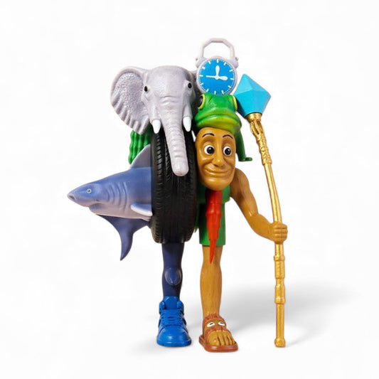 Italian Brainrot Fusion Figure – Jungle Beast Tyre Mutant (17cm Premium Collectible)