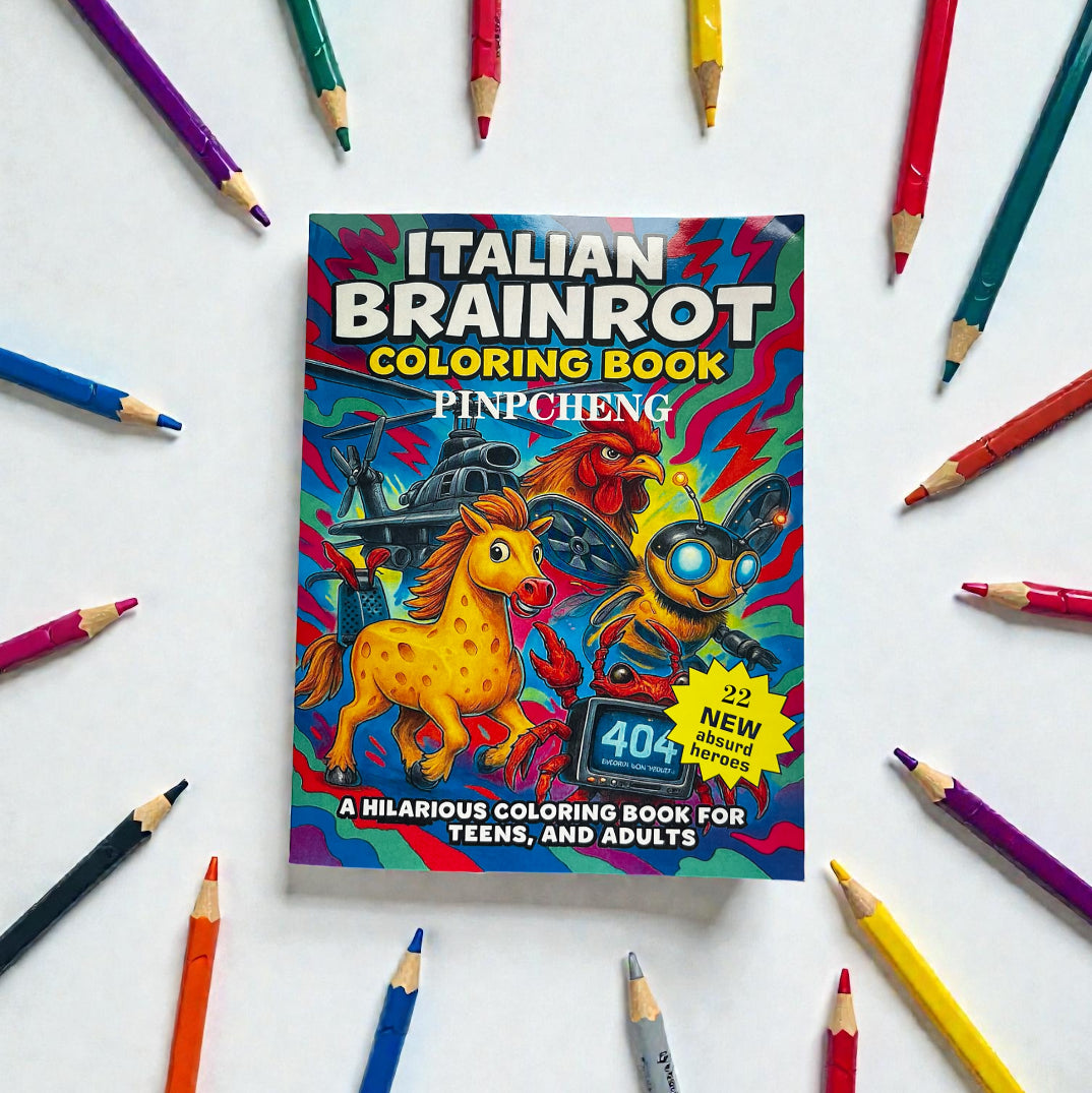 Italian Brainrot Absurd Creatures Colouring Book