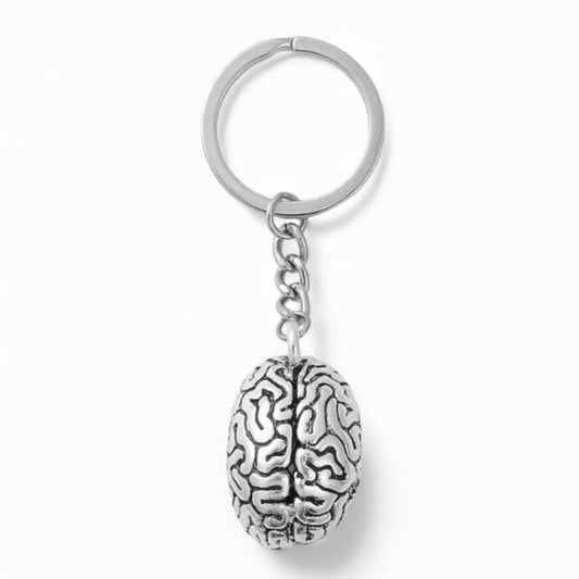 Italian Brainrot Metal Brain Keyring