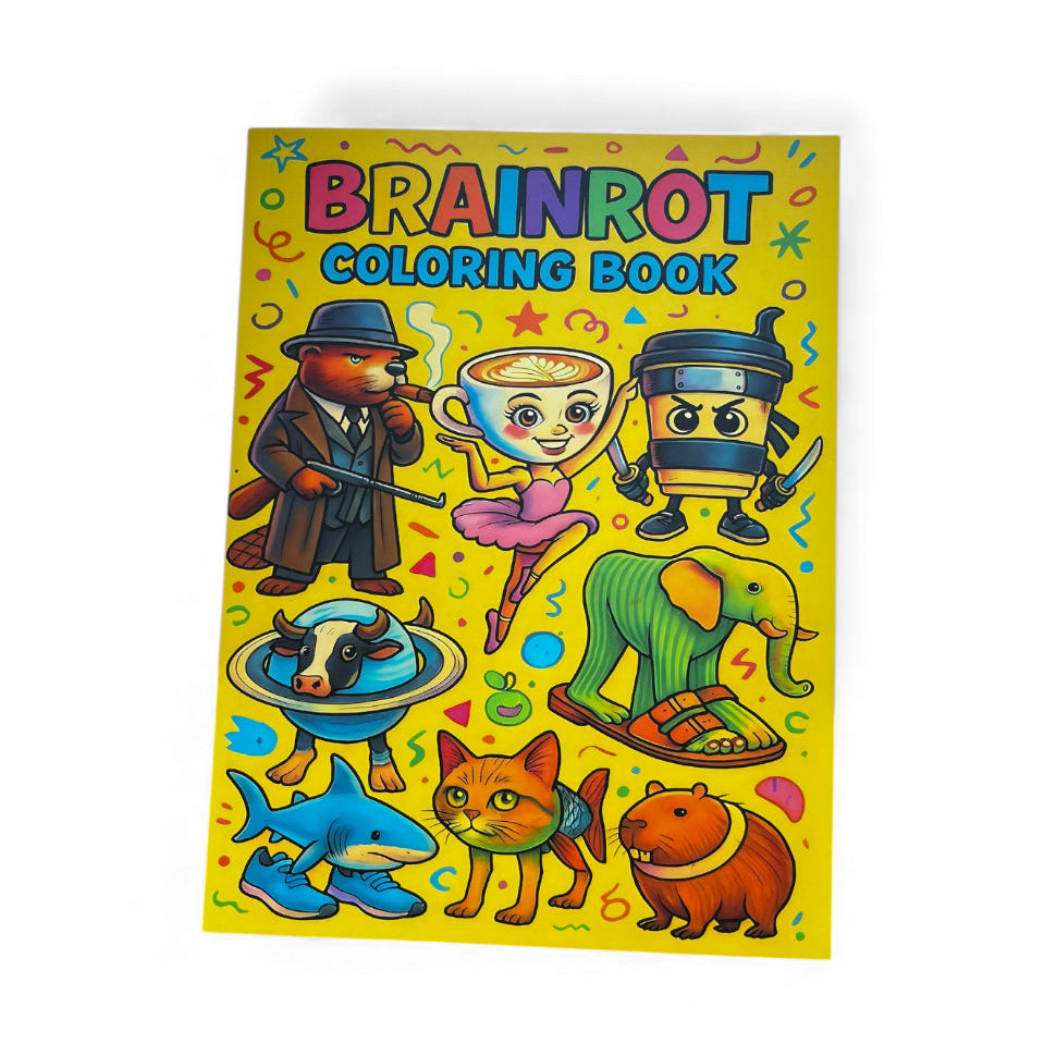 Italian Brainrot Bright Meme Character Colouring Book