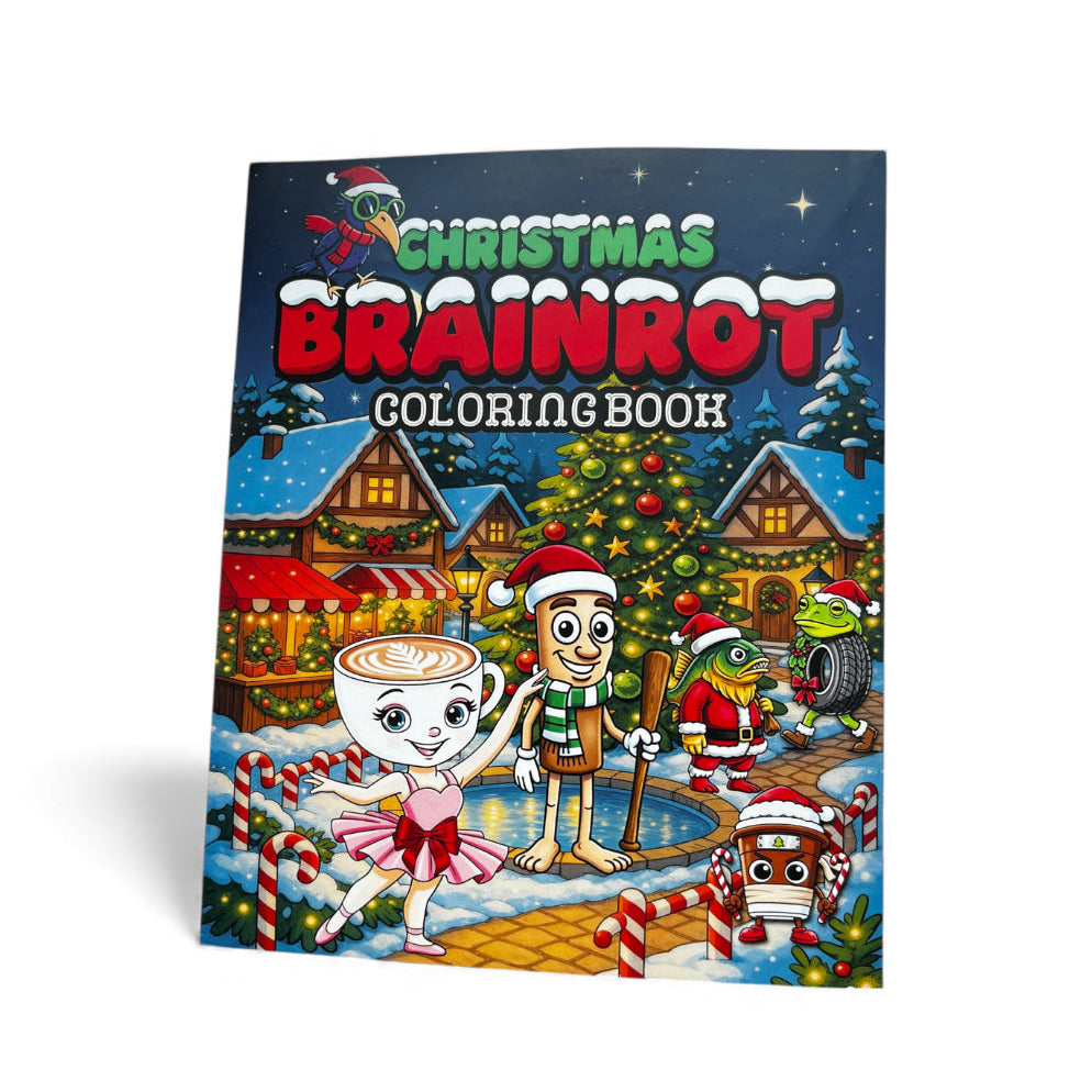 Christmas Brainrot Wonderland Colouring Book