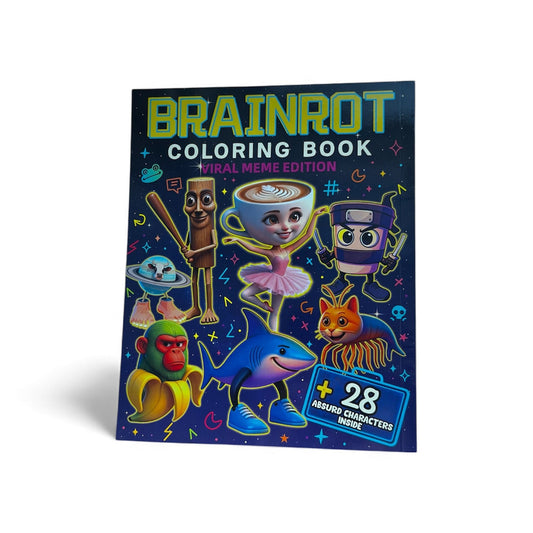 Italian Brainrot Viral Meme Madness Colouring Book