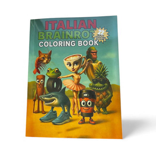 Italian Brainrot Crazy Character Parade Colouring Book