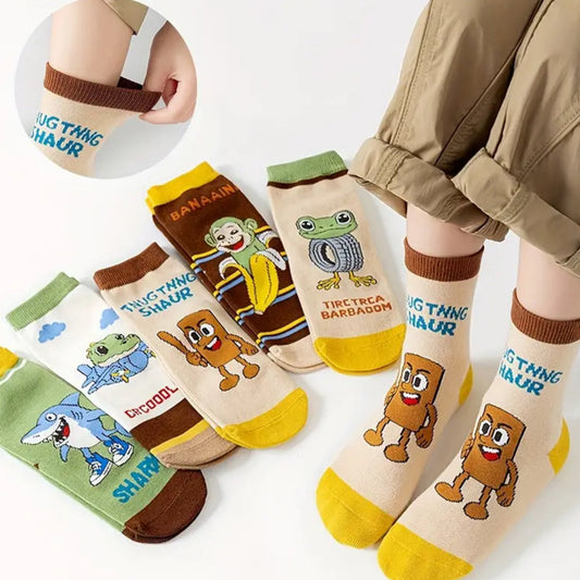 Italian Brainrot Boys’ Mid-Calf Socks