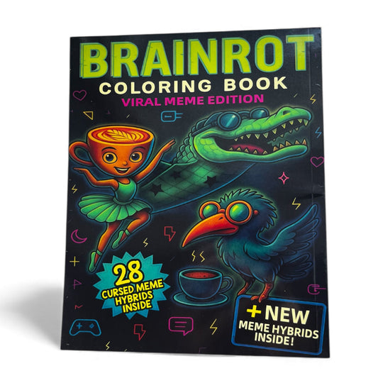 Brainrot Funny Meme Character Edition Colouring Book